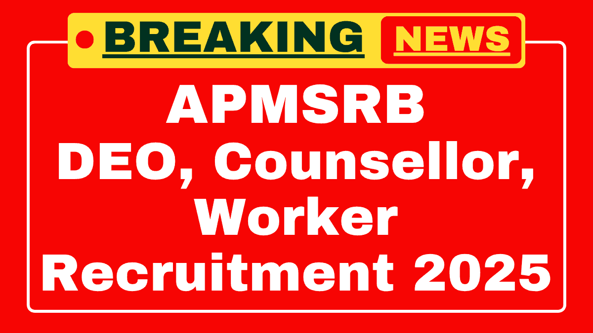 APMSRB Recruitment 2025
