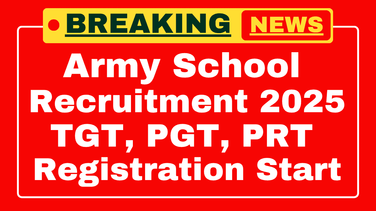 Army School AWES TGT PGT PRT Recruitment 2025