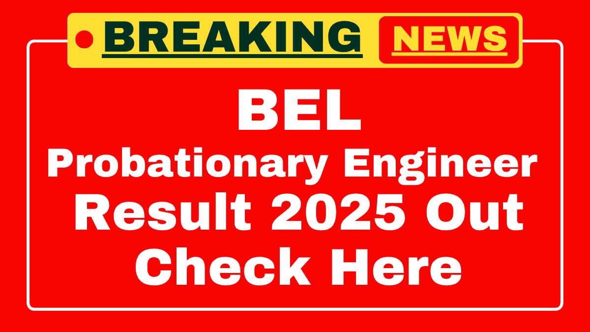 BEL Probationary Engineer Result 2025