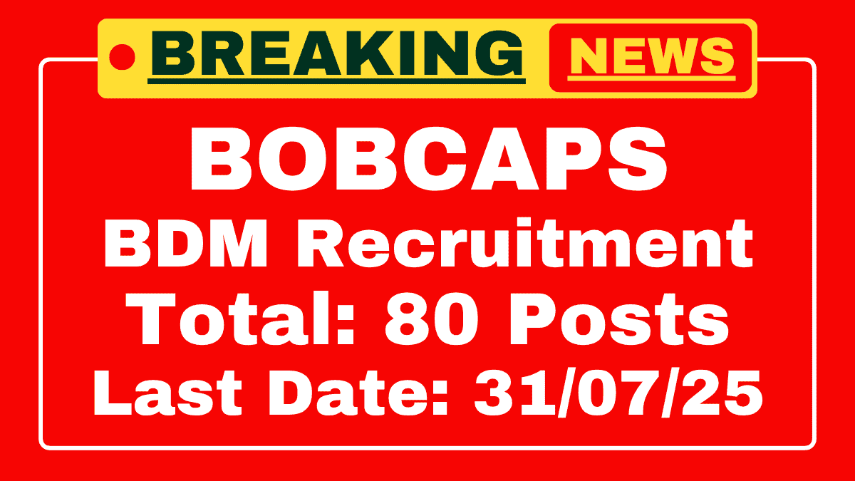 BOBCAPS Recruitment
