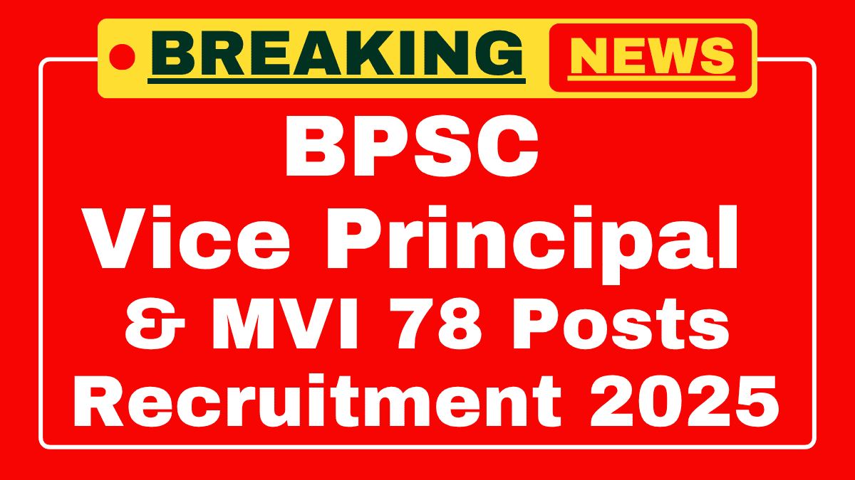 BPSC Vice Principal Recruitment 2025