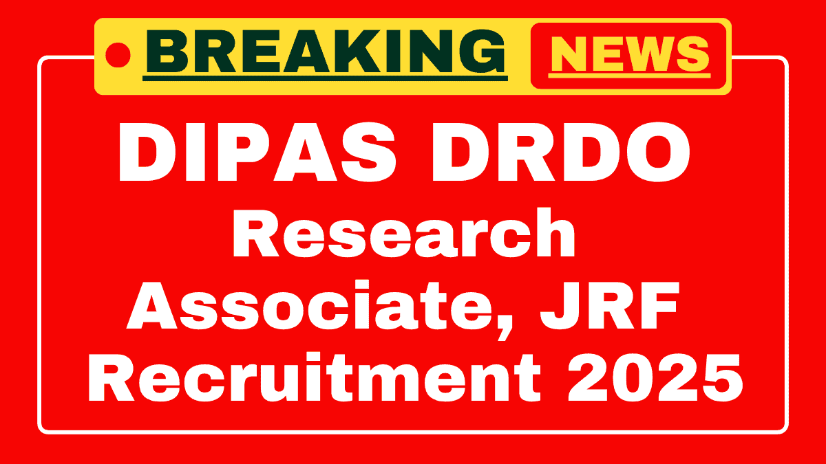 DIPAS DRDO Recruitment 2025