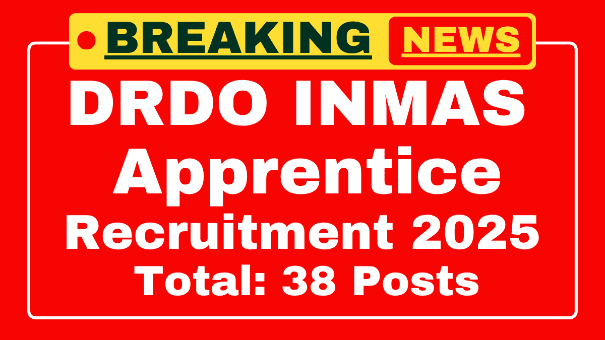 DRDO INMAS Recruitment 2025