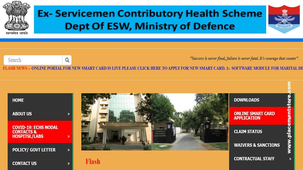 ECHS - Ex-Servicemen Contributory Health Scheme