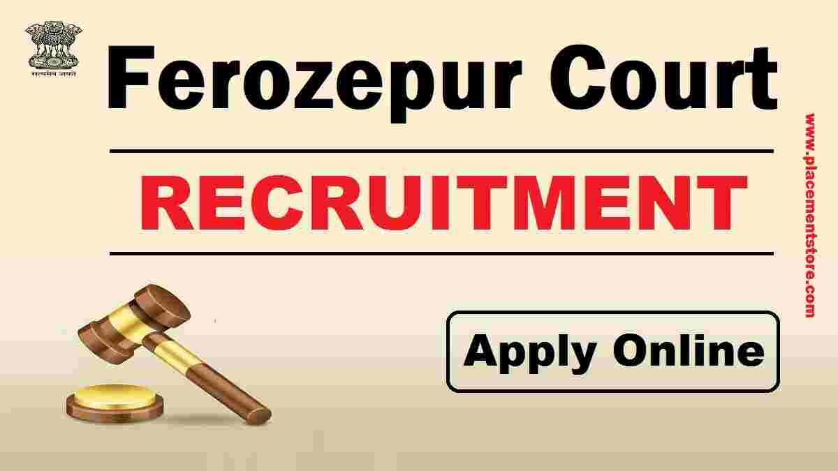 Ferozepur Court Recruitment