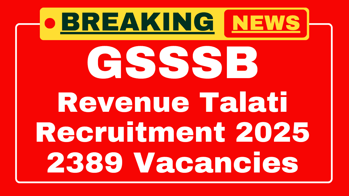 GSSSB Revenue Talati Recruitment 2025