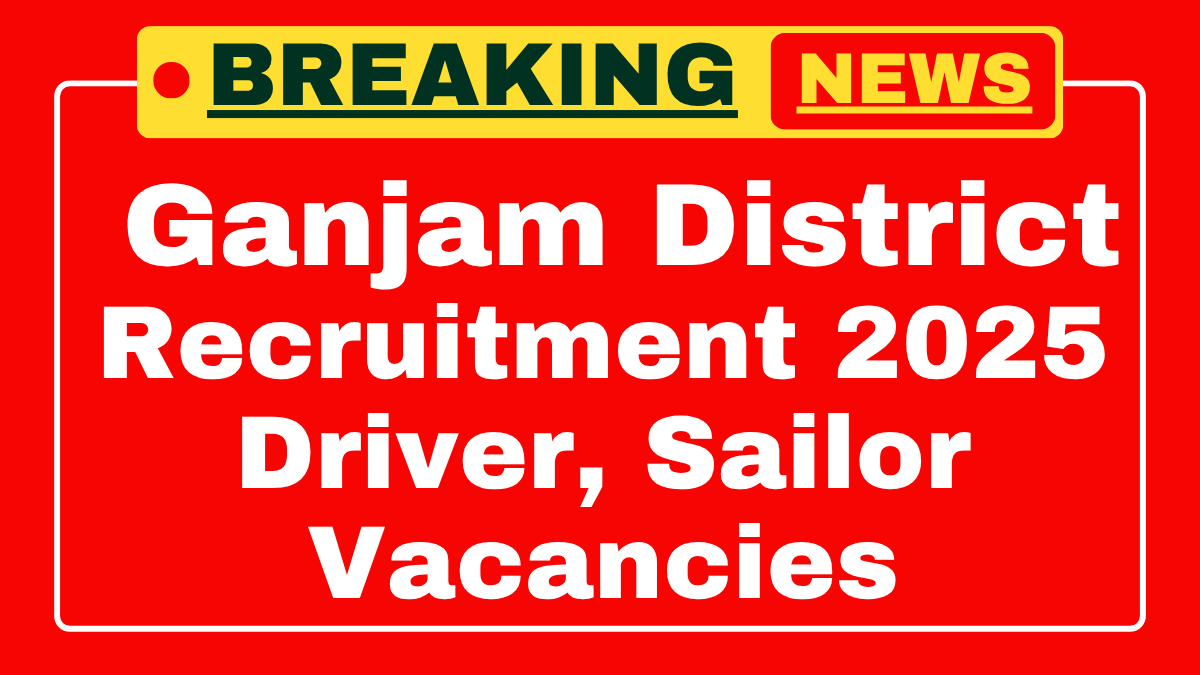 Ganjam District Vacancy