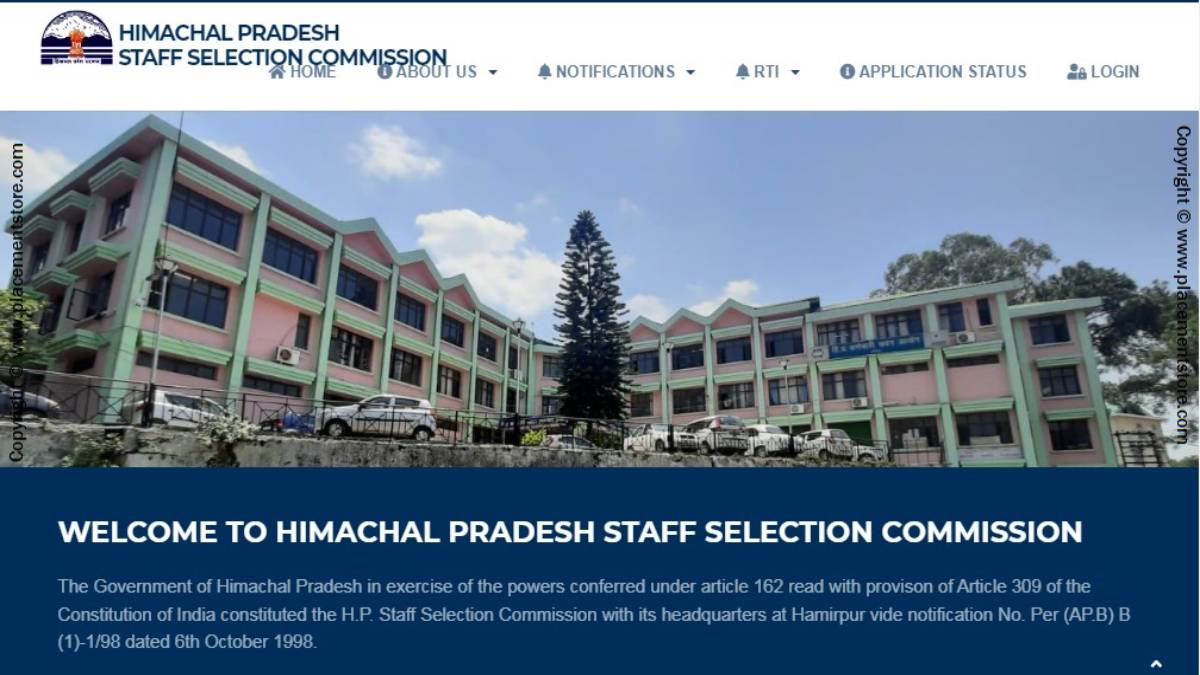 HPSSC - Himachal Pradesh Staff Selection Commission
