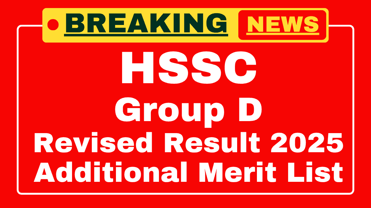 HSSC Group D Revised Result 2025 HSSC Group D Revised Result 2025