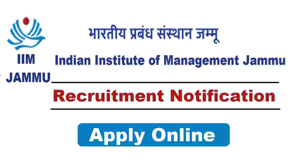 IIM Jammu Recruitment