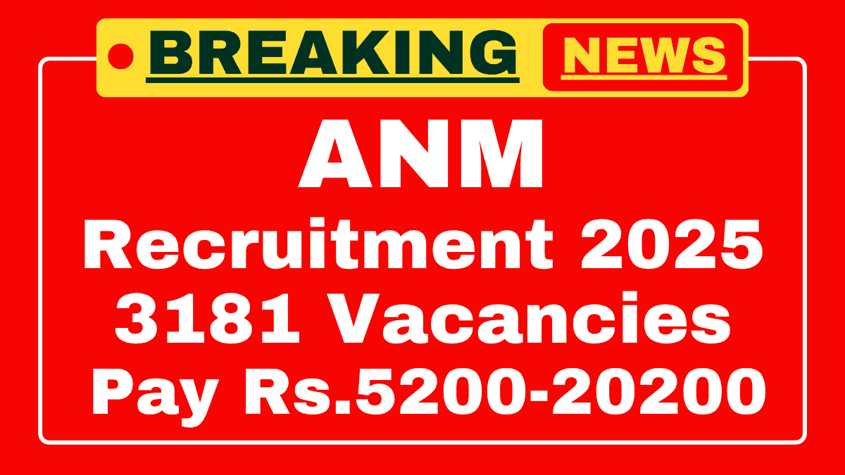 JSSC 3181 ANM Post Recruitment 2025