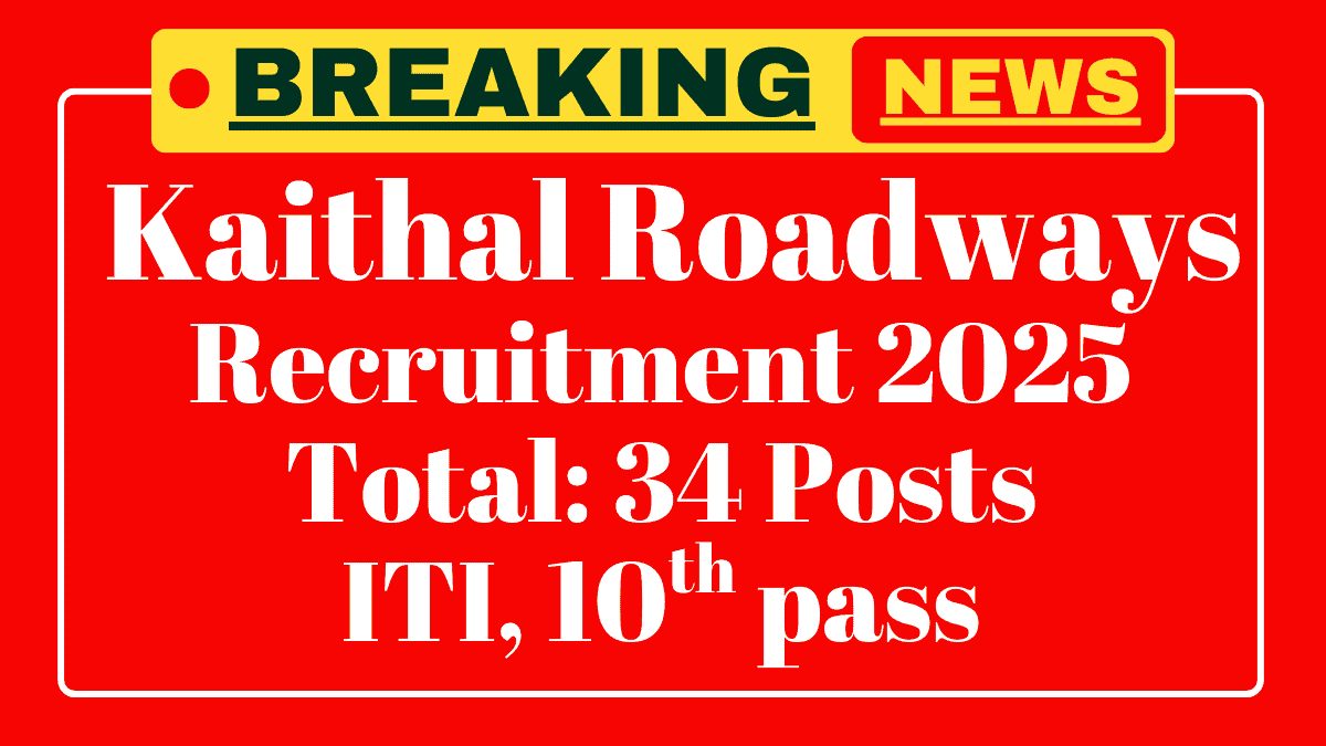 Kaithal Roadways Apprentice Recruitment 2025