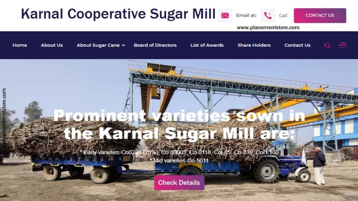 Karnal Sugar Mill Recruitment 2021 Clerk, Supervisor 19 Post