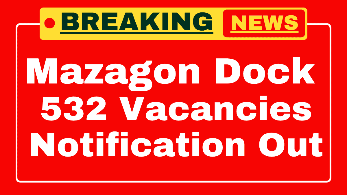 Mazagon Dock Apprentice Recruitment 2025