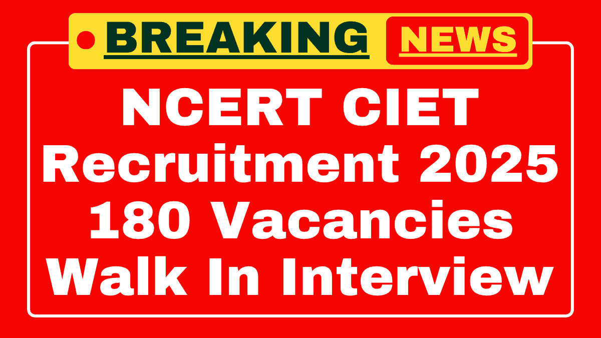 NCERT CIET Recruitment 2025