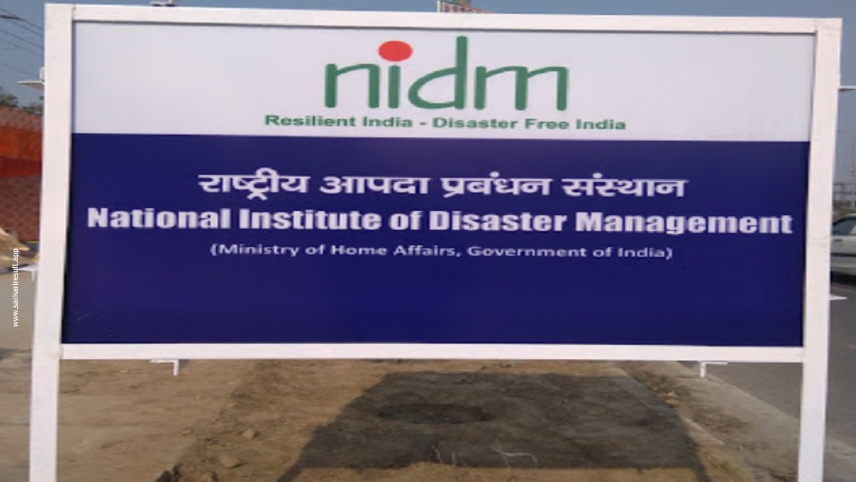 NIDM - National Institute of Disaster Management