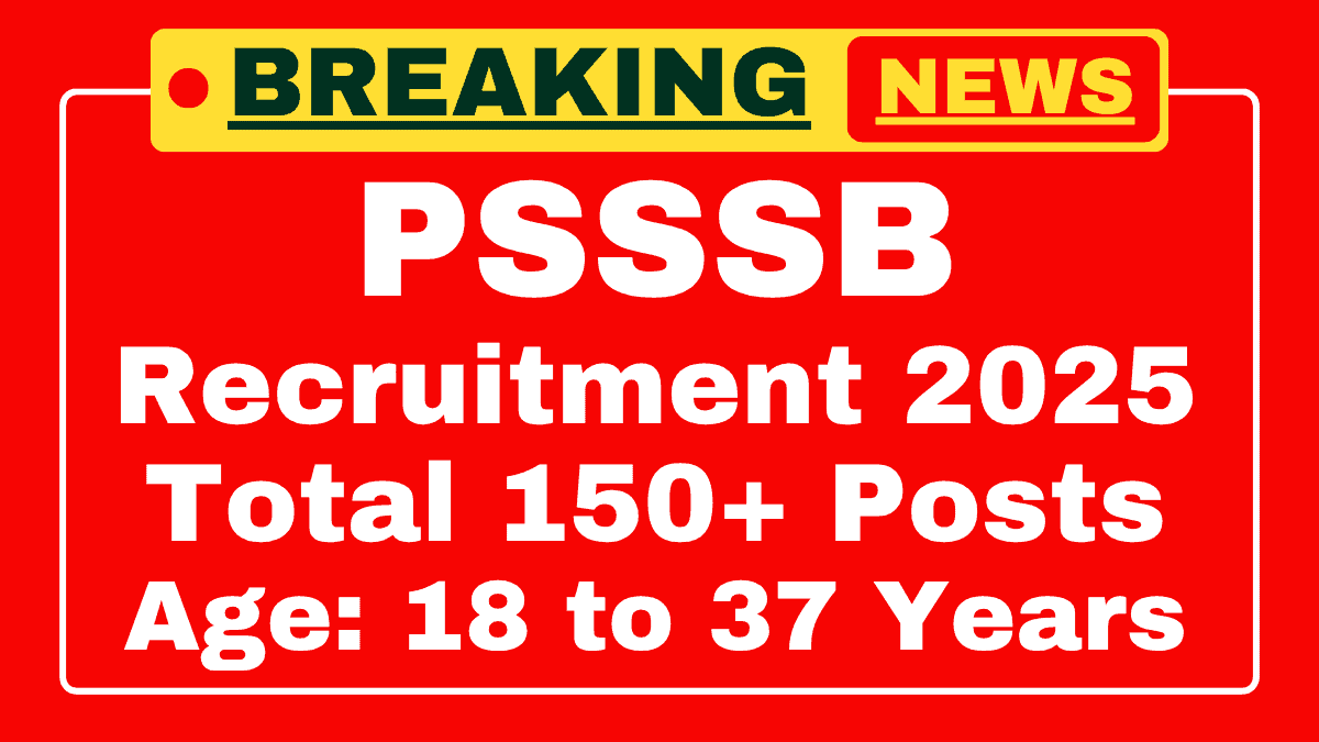 PSSSB Inspectors, Naib Tehsildar Recruitment 2025