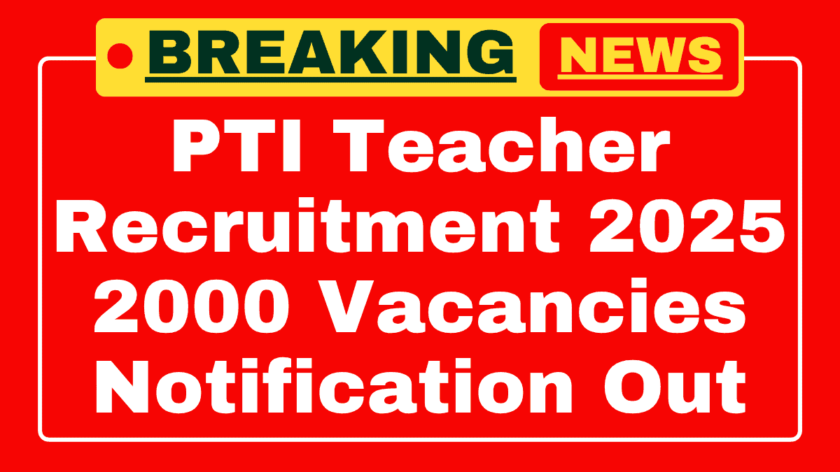 PTI Teacher Vacancy in Punjab