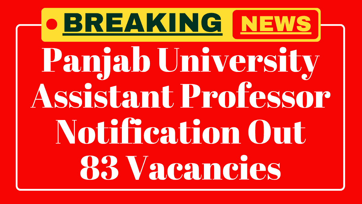 Panjab University Assistant Professor Recruitment 2025