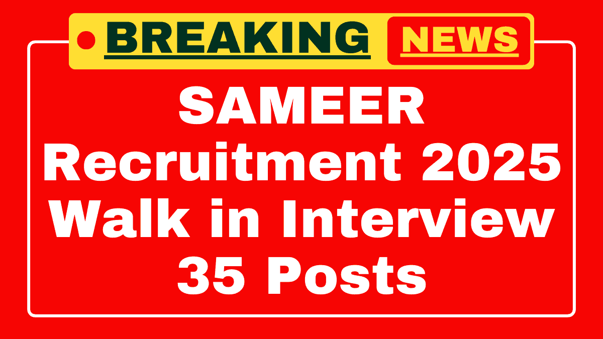 SAMEER Vacancy