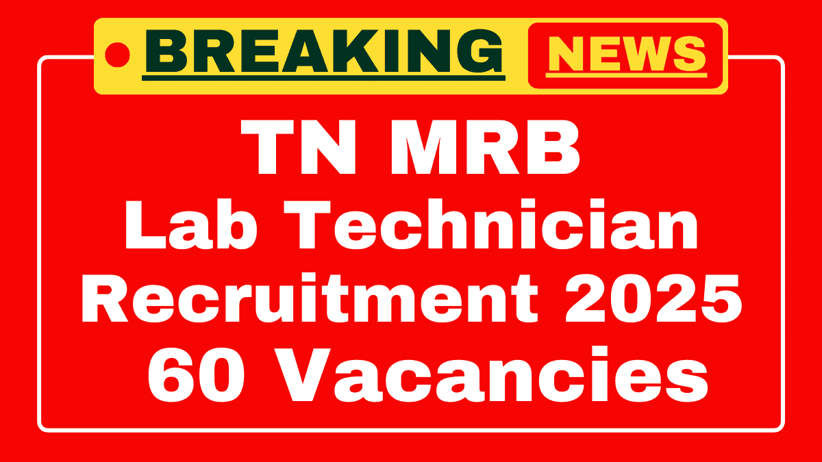 TN MRB Laboratory Technician Recruitment 2025