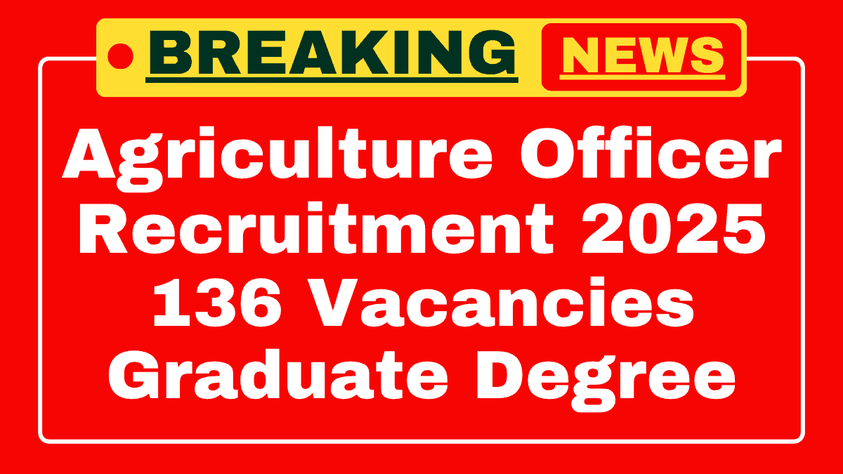 TPSC Agriculture Officer Recruitment 2025 TPSC Agriculture Officer Recruitment 2025
