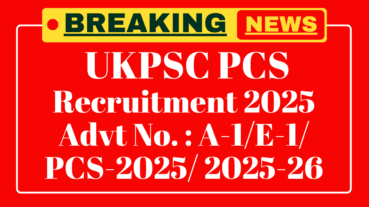 UKPSC PCS Recruitment 2025