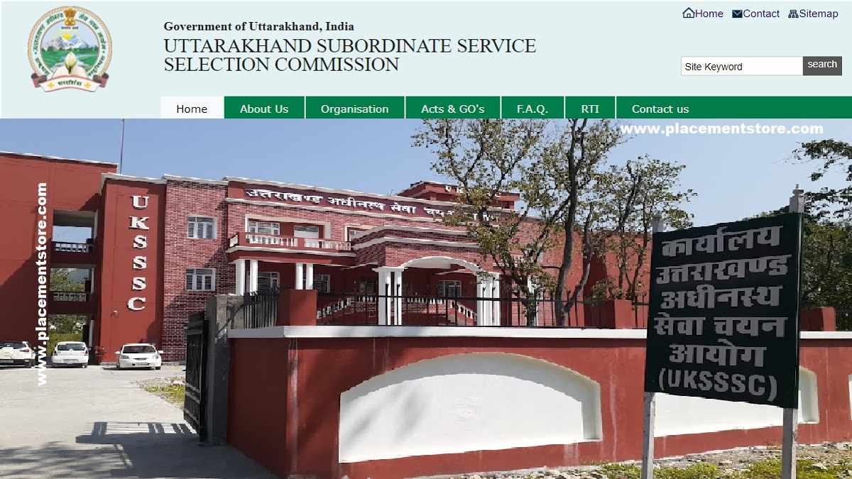 UKSSSC-Uttarakhand Subordinate Service Selection Commission
