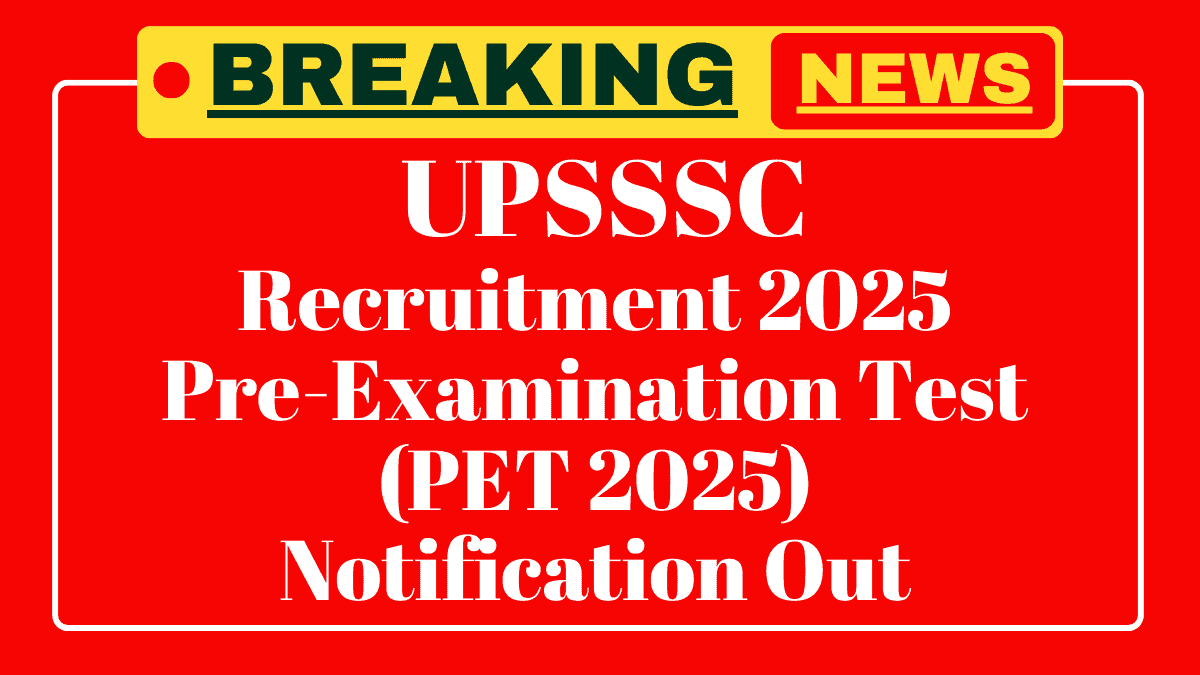 UPSSSC Preliminary Examination Test 2025
