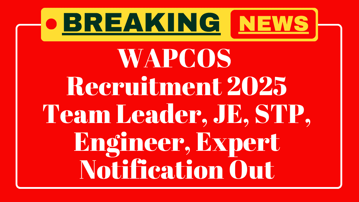 WAPCOS Various Post Recruitment 2025