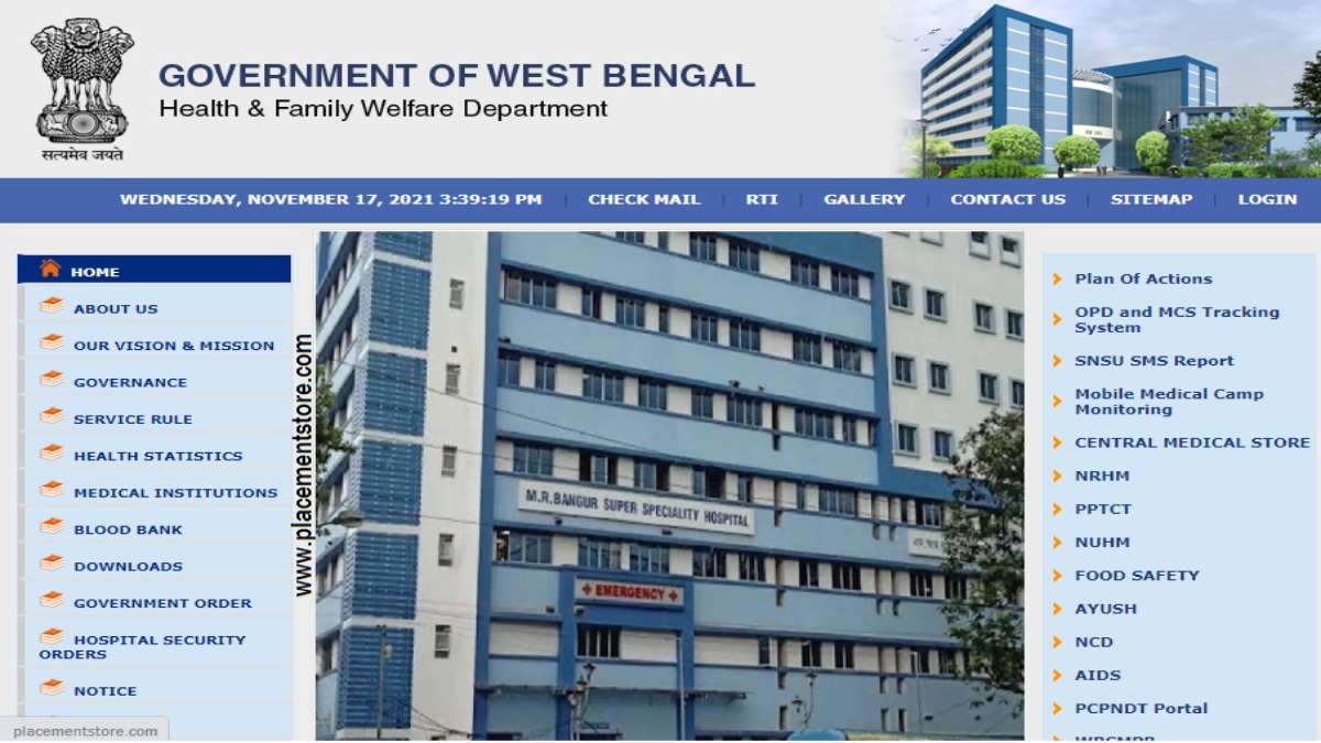 WBSHFWS - West Bengal Health & Family Welfare Department