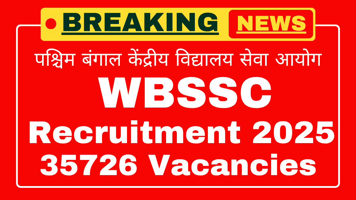 WBSSC Assistant Teachers Recruitment 2025